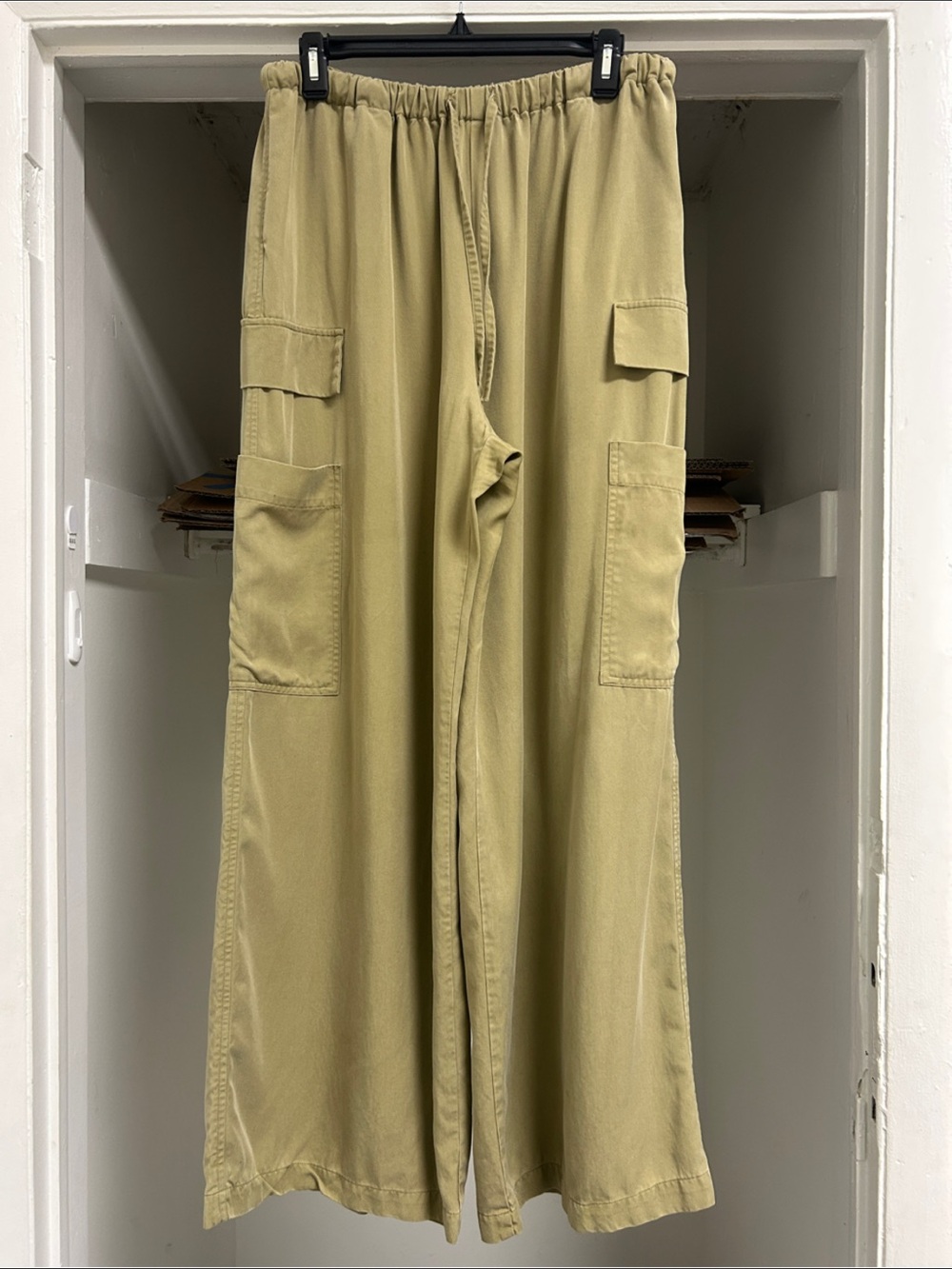 REFORMATION ETHAN TWILL WIDE LEG TROUSERS WOMEN'S SIZE MEDIUM